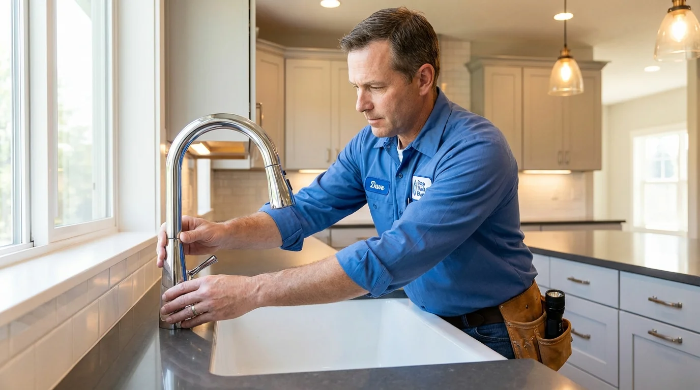 Kitchen faucet installation by Johns Plumbing LLC in Flossmoor